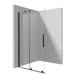   Walk-in, Deante Prizma tolóajtós walk-in, fekete 140 cm KTJ_N34R