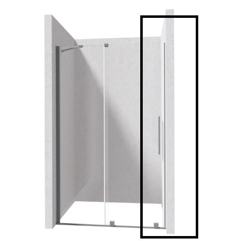 Alkatrész, Deante Prizma süllyesztett ajtóprofil 195 cm, titanium KTJ_D00X