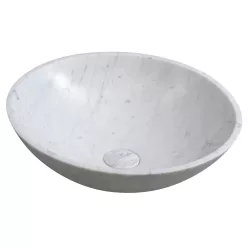   Mosdó, Sapho Blok kőmosdó 42x14 cm, fehér carrara 2401-42