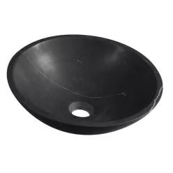   Mosdó, Sapho Blok kőmosdó 40 cm, matt Marquin fekete 2401-35