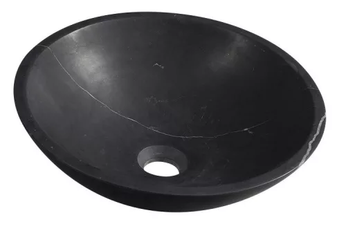 Mosdó, Sapho Blok kőmosdó 40 cm, matt Marquin fekete 2401-35