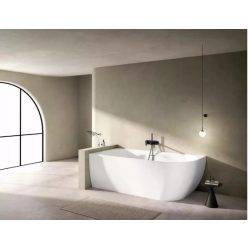   Kád, Aquatrend Monaco félszabadon álló kád fehér lefolyóval, balos 160x80