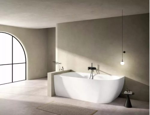 Kád, Aquatrend Monaco félszabadon álló kád fehér lefolyóval, balos 160x80