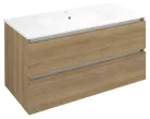 Alsó szekrény, Sapho Ezara mosdótartó szekrény 99,8x52x46 cm, cuneo tölgy EZ101-2525