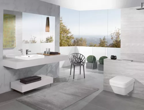 WC, Villeroy&Boch Architectura fali WC kombipack ülőkével, DirectFlush 5685HR01