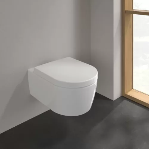 WC, Villeroy&Boch Avento fali WC kombipack ülőkével, DirectFlush rendszerrel 5656HR01