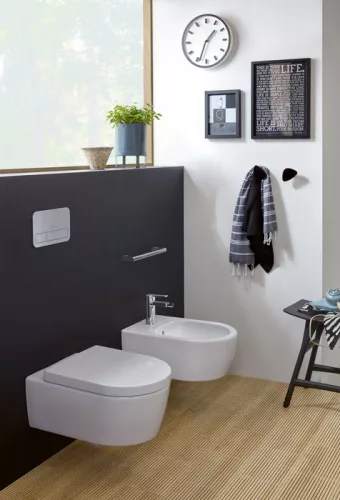 WC, Villeroy&Boch Avento fali WC kombipack ülőkével, DirectFlush rendszerrel 5656HRR1