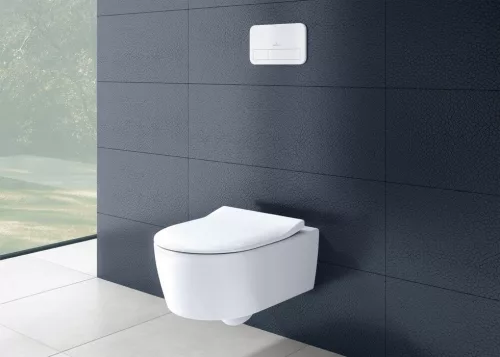 WC, Villeroy&Boch Avento fali WC kombipack ülőkével, DirectFlush rendszerrel 5656RS01
