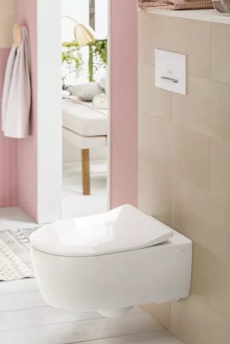 WC, Villeroy&Boch Avento fali WC kombipack ülőkével, DirectFlush rendszerrel 5656RS01