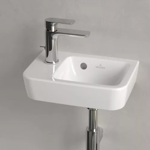 Mosdó, Villeroy&Boch O.novo 36x25 cm fali kézmosó, bal oldali csaplyukkal 43423601