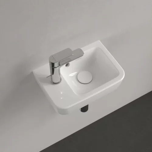 Mosdó, Villeroy&Boch O.novo 36x25 cm fali kézmosó, bal oldali csaplyukkal 43423601