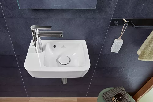 Mosdó, Villeroy&Boch O.novo 36x25 cm fali kézmosó, bal oldali csaplyukkal 43423601