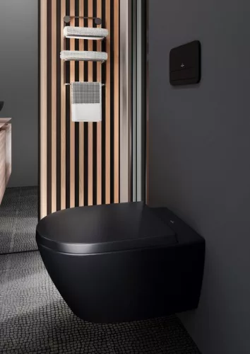 Öblítőtartály nyomólap, Villeroy&Boch ViConnect nyomólap, matt fekete 922490AN
