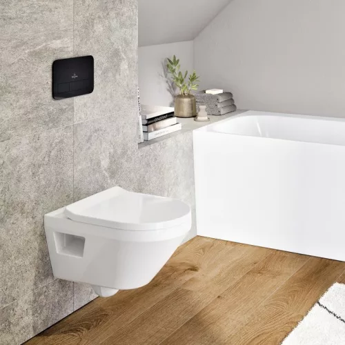 Öblítőtartály nyomólap, Villeroy&Boch ViConnect nyomólap, matt fekete 922490AN