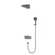 Falba süllyesztett csaptelep,Arezzo design Uni termosztátos,szálcsiszolt gun metal AR-6296GM