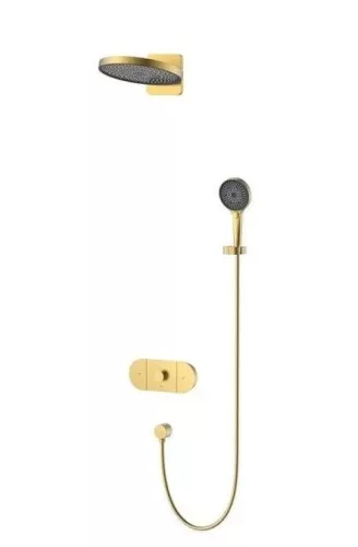 Falba süllyesztett csaptelep,Arezzo design Uni termosztátos, szálcsiszolt arany AR-6296BG