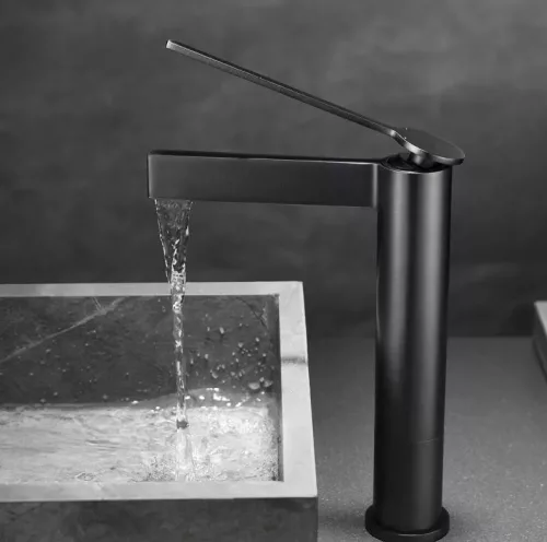 Mosdó csaptelep, Arezzo design Elegant magasított mosdó csaptelep, gun metal AR-8595GM