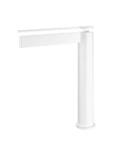 Mosdó csaptelep, Arezzo design Elegant magasított mosdó csaptelep, matt fehér AR-8595MW