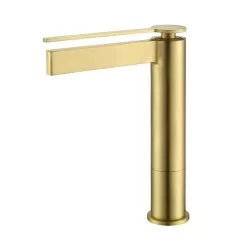   Mosdó csaptelep, Arezzo design Elegant magasított mosdó csaptelep, szálcsiszolt arany AR-8595BG