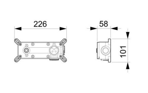 Falba süllyesztett csaptelep, Arezzo design Elegant mosdó csaptelep, gun metal AR-8095GM
