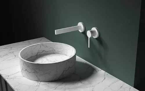 Falba süllyesztett csaptelep, Arezzo design Elegant mosdó csaptelep,matt fehér AR-8095MW