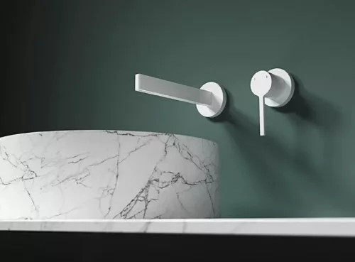 Falba süllyesztett csaptelep, Arezzo design Elegant mosdó csaptelep,matt fehér AR-8095MW