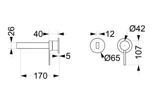 Falba süllyesztett csaptelep, Arezzo design Elegant mosdó csaptelep,matt fehér AR-8095MW