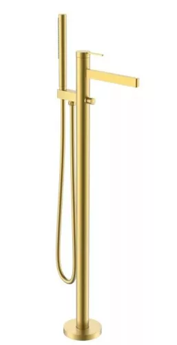 Kádtöltő csaptelep, Arezzo design Elegant szabadonálló, szálcsiszolt arany AR-10095BG