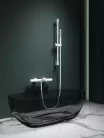 Kádtöltő csaptelep, Arezzo design Elegant termosztatikus kádcsaptelep szett, matt fehér AR-1295MW