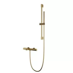   Kádtöltő csaptelep, Arezzo design Elegant termosztatikus, szett, szálcsiszolt arany AR-1295BG