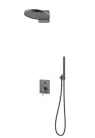 Falba süllyesztett csaptelep, Arezzo design Elegant zuhanyszett, gun metal AR-2095GM