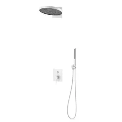   Falba süllyesztett csaptelep, Arezzo design Elegant zuhanyszett, matt fehér AR-2095MW