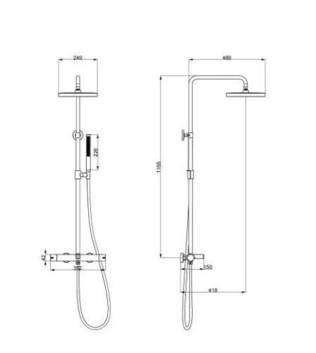 Zuhanyszett, Arezzo design Elegant 3 funkciós, termosztatikus, matt fehér AR-3095MW