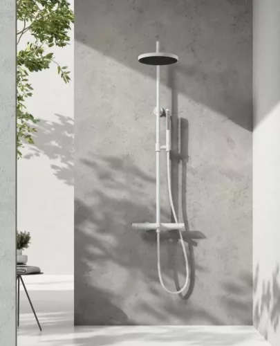 Zuhanyszett, Arezzo design Elegant 3 funkciós, termosztatikus, matt fehér AR-3095MW