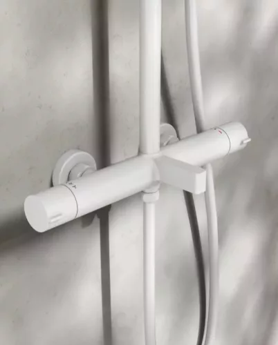 Zuhanyszett, Arezzo design Elegant 3 funkciós, termosztatikus, matt fehér AR-3095MW