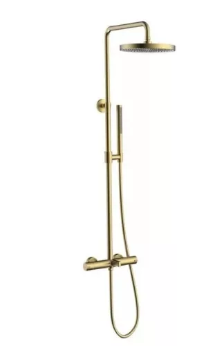 Zuhanyszett, Arezzo design Elegant 3 funkciós, termosztatikus, szálcsiszolt arany AR-3095BG