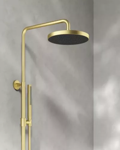 Zuhanyszett, Arezzo design Elegant 3 funkciós, termosztatikus, szálcsiszolt arany AR-3095BG