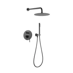   Falba süllyesztett csaptelep, Arezzo design Palmfield zuhanyszett, gun metal AR-1160GM