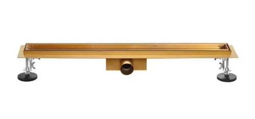 Padlóösszefolyó, Arezzo design 2in1 800 mm-es rozsdamentes acél folyóka, arany AR-800DBG