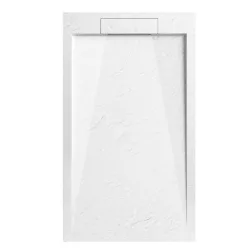   Zuhanytálca, Arezzo design Stone pala hatású,öntött márvány zuhanytálca,fehér 120x90 AR-DYT129LW