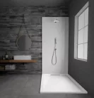 Zuhanytálca, Arezzo design Stone pala hatású,öntött márvány zuhanytálca,fehér 120x90 AR-DYT129LW