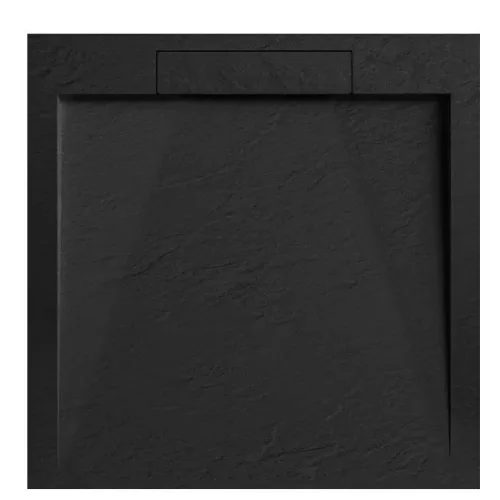 Zuhanytálca, Arezzo design Stone pala hatású,öntött márvány zuhanytálca,fekete 120x90 AR-DYT099LB