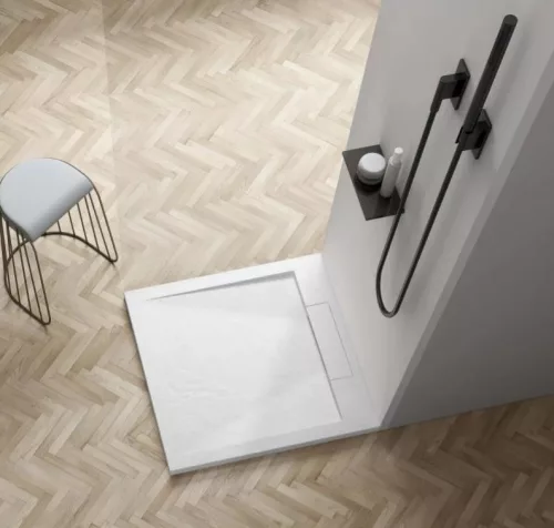 Zuhanytálca, Arezzo design Stone pala hatású, öntött márvány zuhanytálca,fehér 120x90 AR-DYT099LW