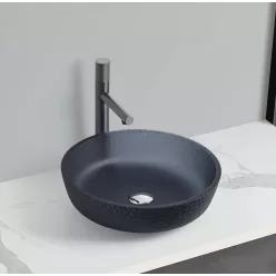  Mosdó, Arezzo design Ruben üveg mosdó, matt szürke AR-M331