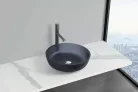 Mosdó, Arezzo design Ruben üveg mosdó, matt szürke AR-M331