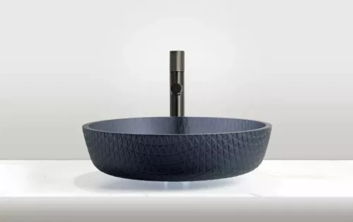 Mosdó, Arezzo design Ruben üveg mosdó, matt szürke AR-M331