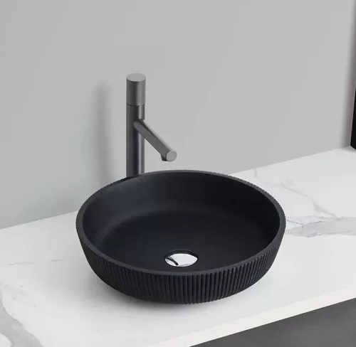 Mosdó, Arezzo design Avex üveg mosdó, matt fekete AR-M333