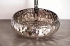 Mosdó, Arezzo design Prisma üveg mosdó, platino AR-M347P