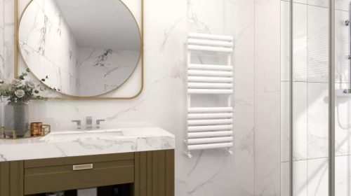 Egyenes radiátor, Arezzo design Moon White 1200x500 törölközőszárítós radiátor AR-M12050W