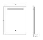 Tükör, Arezzo design LED okos tükör 60x80 cm AR-6080